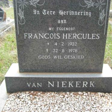 NIEKERK Francois Hercules, van 1932-1978