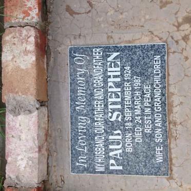 STEPHEN Paul 1924-1987