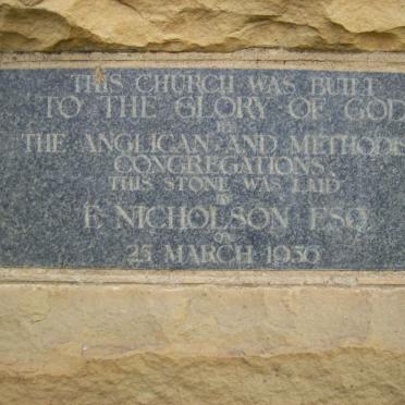 3. Tweespruit Church Stone