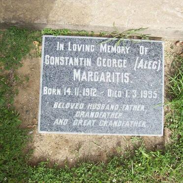 MARGARITIS Constantin George 1912-1995 &amp; Dulsie Isabel 1913-2002