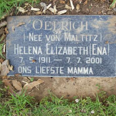 OELRICH Helena Elizabeth nee VON MALTITZ 1911-2001