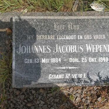 WEPENER Johannes Jacobus 1884-1949