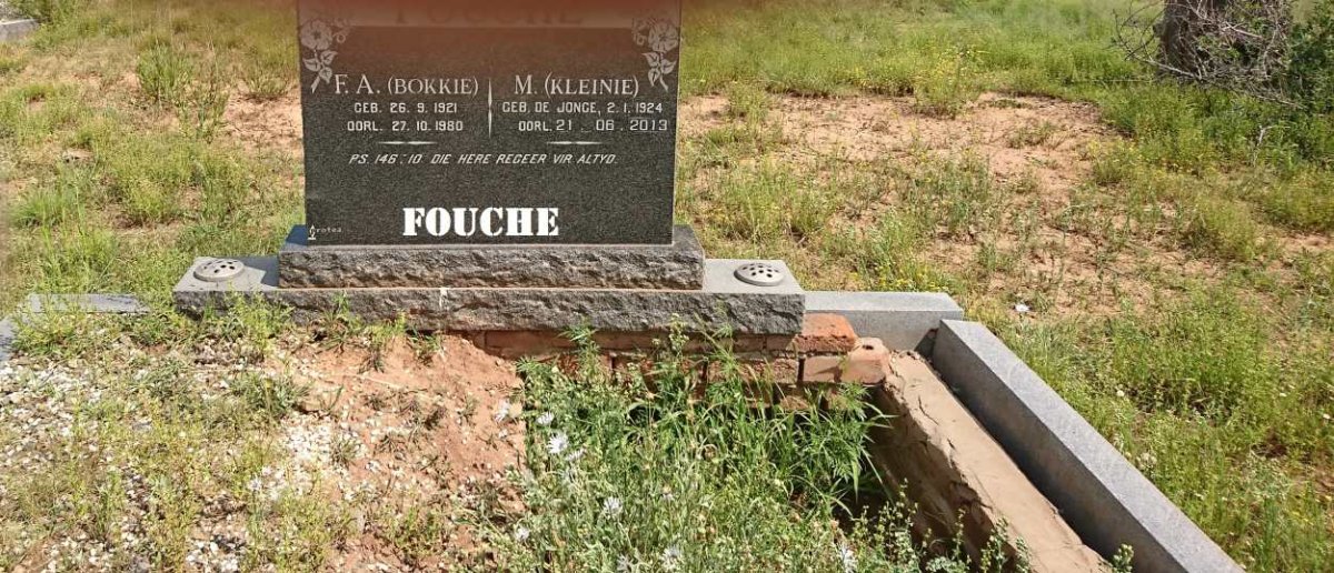 FOUCHE F.A. 1921-1980 &amp; M. DE JONGE 1924-2013