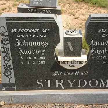 STRYDOM Johannes Andries 1913-1983 &amp; Anna Catharina Elizabeth Maria GREYLING 1916-1999