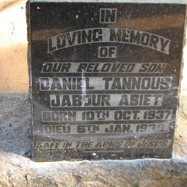 ABIET Daniel Tannous Jabour 1937-1938