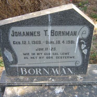 BORNMAN Johannes T. 1968-1981