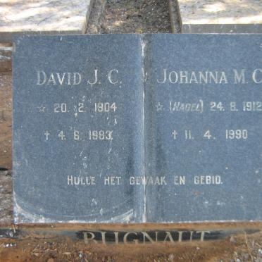 BLIGNAUT David J.C. 1904-1983 &amp; Johanna M.C. NAGEL 1912-1990