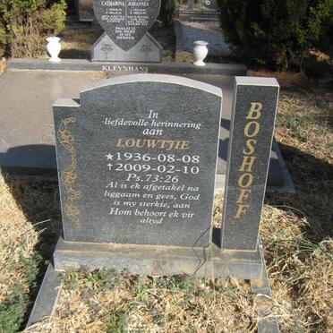 BOSHOFF Louwtjie 1936-2009