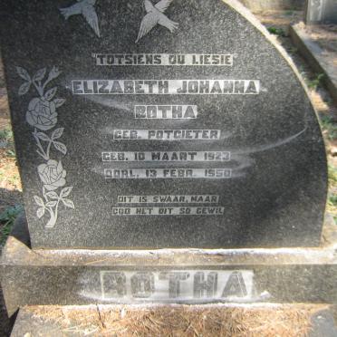 BOTHA Elizabeth Johanna nee POTGIETER 1923-1950