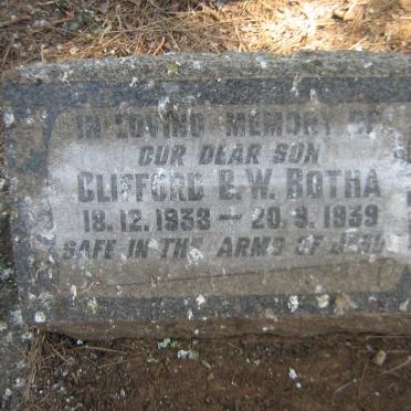 BOTHA Clifford B.W. 1938-1939