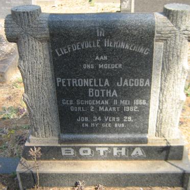 BOTHA Petronella Jacoba nee SCHOEMAN 1866-1962