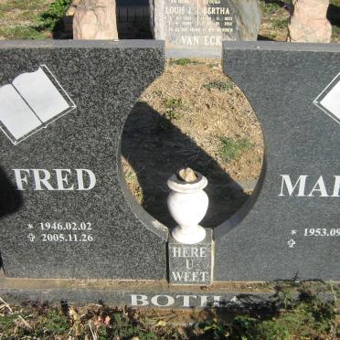 BOTHA Fred 1946-2005 &amp; Marie 1953-