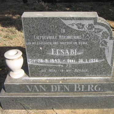 BERG Elsabé, van den 1943-1996