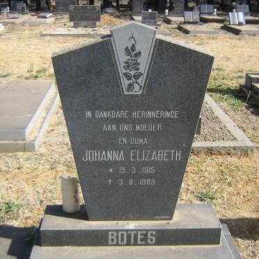 BOTES Johanna Elizabeth 1915-1985