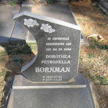 BORNMAN Dorothea Petronella 1925-2011