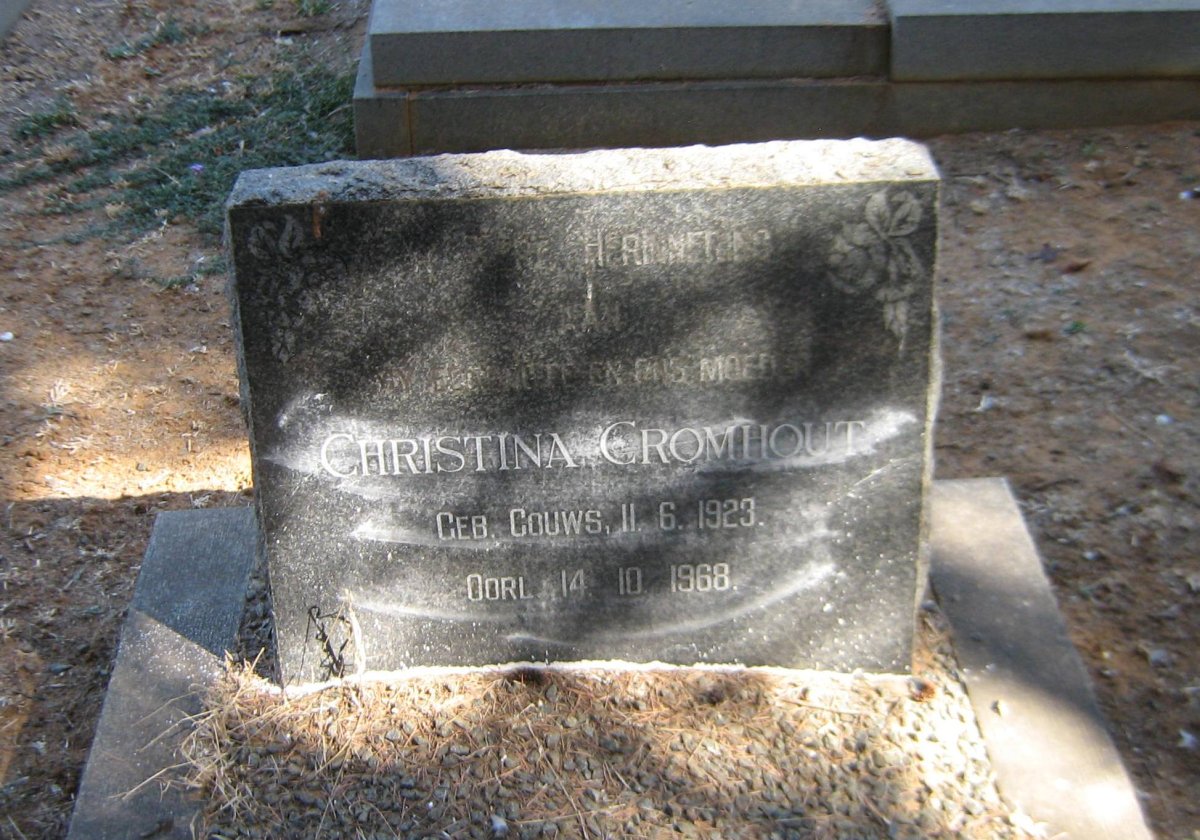 CROMHOUT Christina nee GOUWS 1923-1968