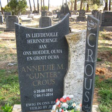 CROUS Annetjie M. 1932-2014