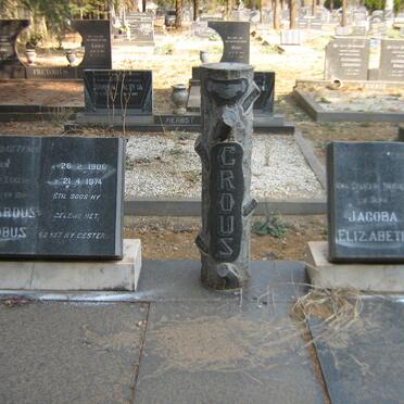 CROUS Gerhardus Jacobus 1906-1974 &amp; Jacoba Elizabeth 1909-1983