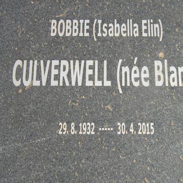 CULVERWELL Isabella Elin nee BLANE 1932-2015