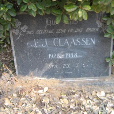 CLAASSEN J.J. 1928-1958