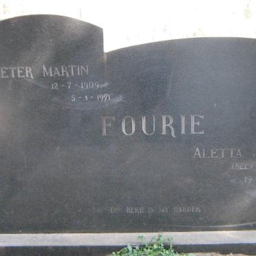 FOURIE Pieter Martin 1909-1971 &amp; Aletta J.E. NEL 1911-2002