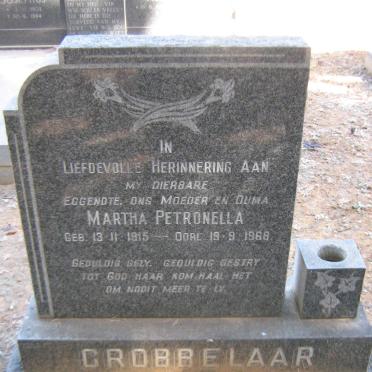 GROBBELAAR Martha Petronella 1915-1968