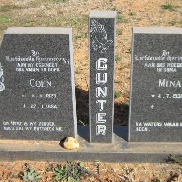GUNTER Coen 1923-1994 &amp; Mina 1931 -