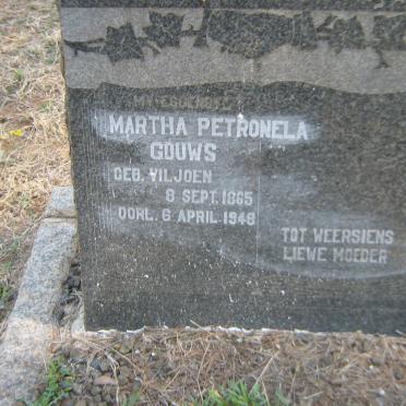 GOUWS Martha Petronela nee VILJOEN 1865-1948