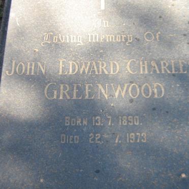 GREENWOOD John Edward Charles 1890-1973