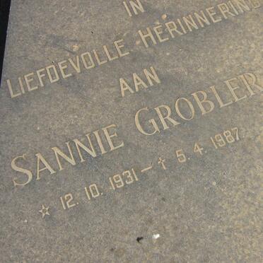 GROBLER Sannie 1931-1987