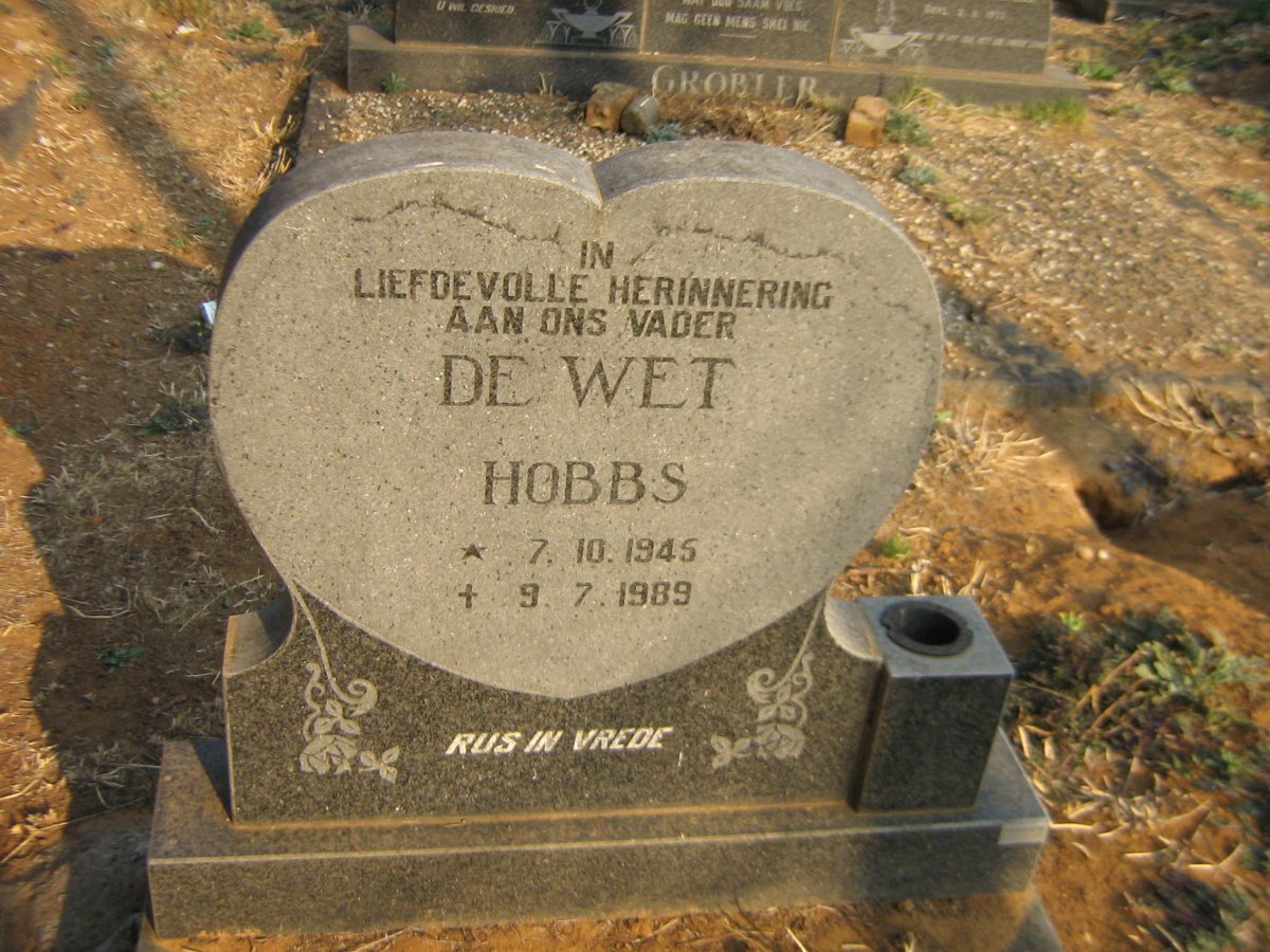 HOBBS De Wet 1945-1989