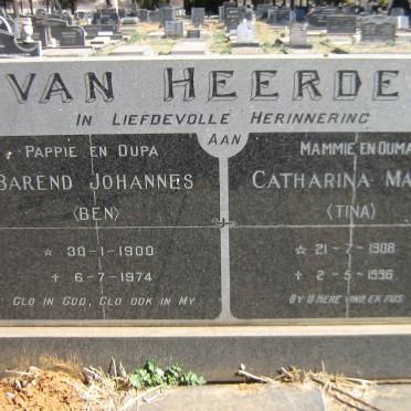 HEERDEN Barend Johannes, van 1900-1974 &amp; Catharina Maria 1908-1996