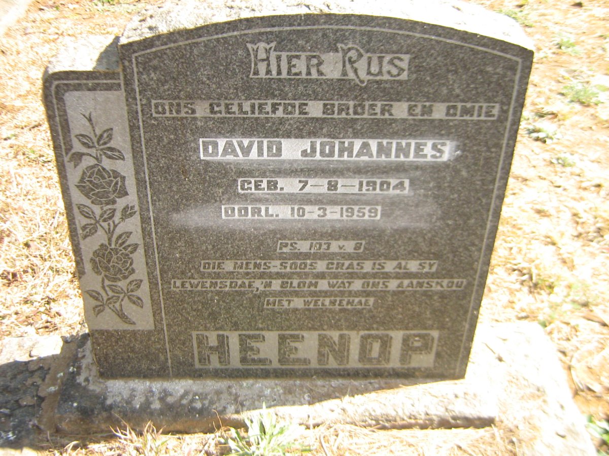 HEENOP David Johannes 1904-1959