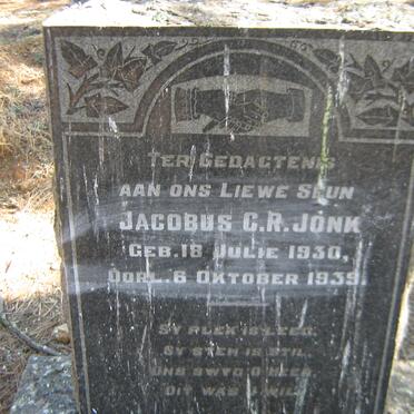 JONK Jacobus C.R. 1930-1939