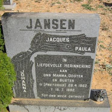 JANSEN ? nee PRETORIUS 1962-1992