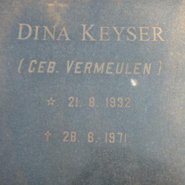 KEYSER Dina nee VERMEULEN 1932-1971