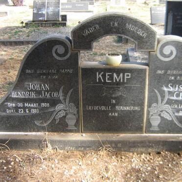 KEMP Johan Hendrik Jacob 1908-1980 &amp; Susanna Cecilia nee LABUSCHAGNE 1910-1969