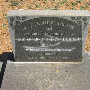 LOUBSER Susara Phillipina nee STEYN 1909-1973