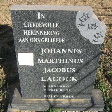 LACOCK Johannes Marthinus Jacobus 1981-2016
