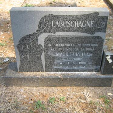 LABUSCHAGNE Magrietha H.C. nee FOURIE 1908-1952