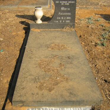 LINDE Maria Jacomina, van der 1906-1989