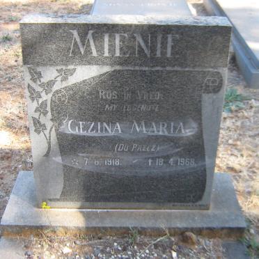 MIENIE Gezina Maria nee DU PREEZ 1918-1968