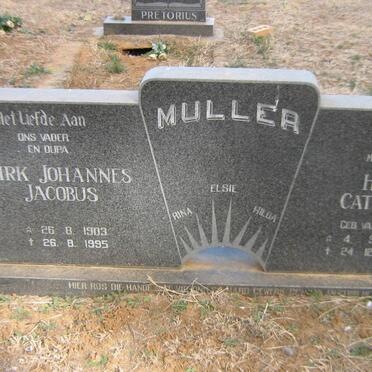 MULLER Dirk Johannes Jacobus 1903-1995 &amp; Hester Catharina VAN DER BANK 1911-1989