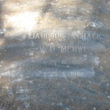 MERWE Jacobus Schalk, v. d. 1902-1980