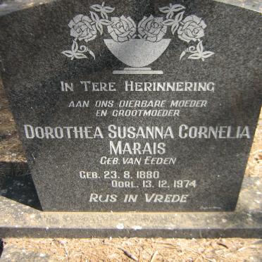 MARAIS Dorothea Susanna Cornelia nee VAN EEDEN 1880-1974