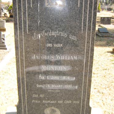 MEINTJES Jacobus William 1875-1950