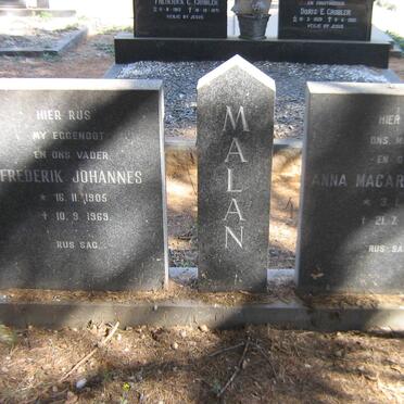 MALAN Frederik Johannes 1905-1969 &amp; Anna Magareha Maria 1906-1987