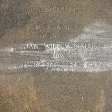 NAUDE Jan Willem 1929-1967