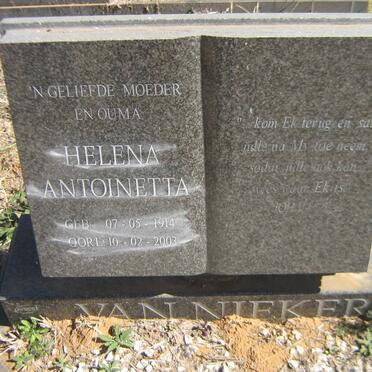 NIEKERK Helena Antoinetta, van 1914-2003