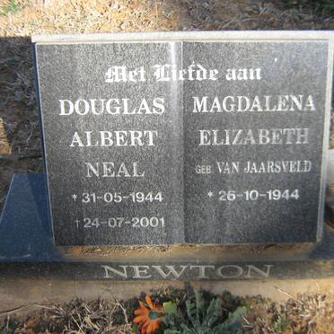 NEWTON Douglas Albert Neal 1944-2001 &amp; Magdalena Elizabeth VAN JAARSVELD 1944-
